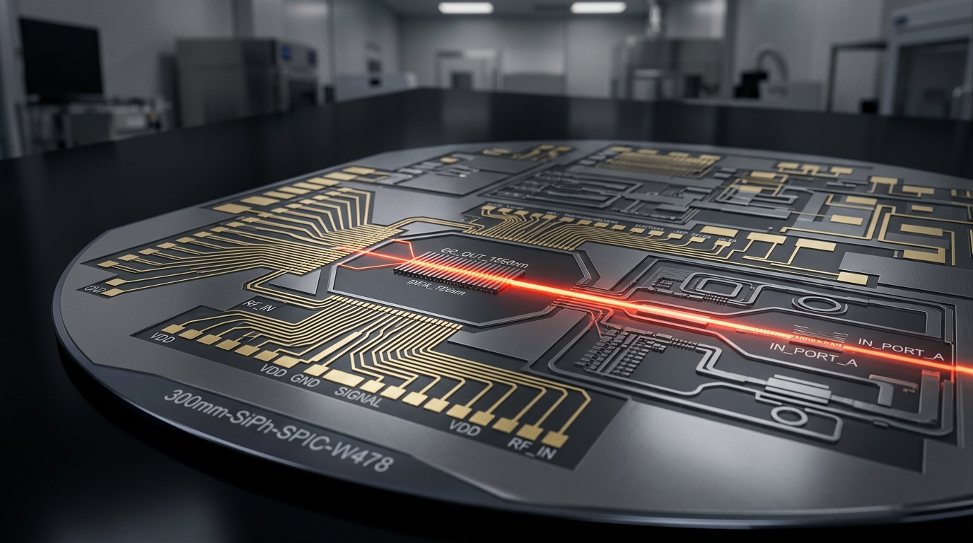 Micrografía de alta resolución del die fotónico de silicio Khora